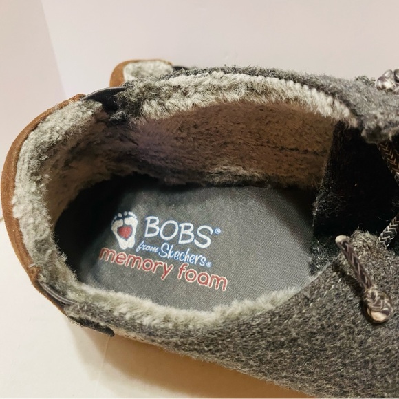 Skechers BOBS Skipper Cozyville Aztec Gray Lined Slip On Sneaker Women 9.5 - Picture 8 of 9